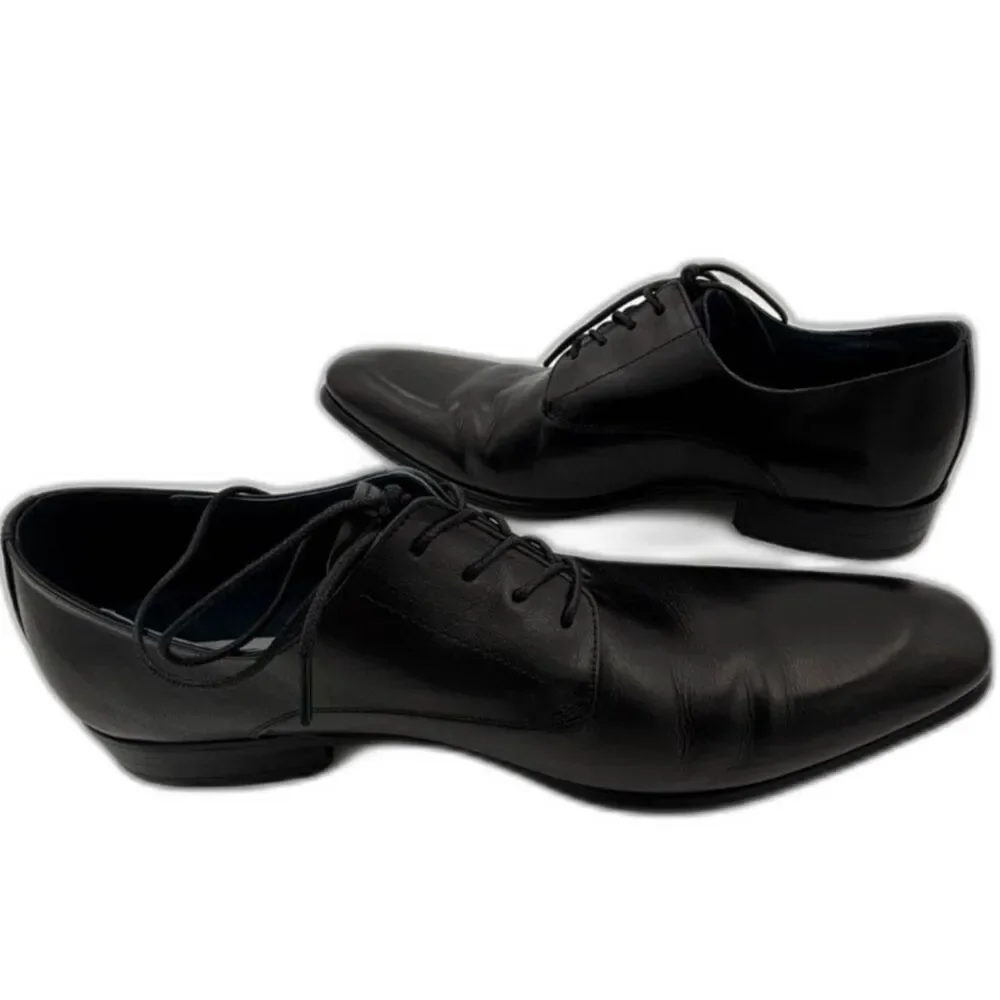 Steve Madden Men's Beaux BEAU02M1 Black Oxfords | Black Leather | Size 11
